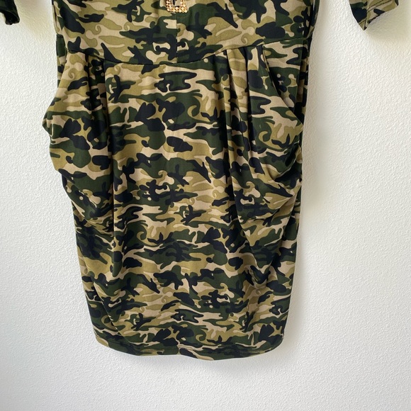 No brand camo bodycon dress excellent condition size S - Picture 4 of 9